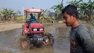 jivo 365di4wd with bengal rotavetor  in mud