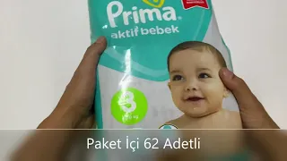 Pampers Prima Aktif Bebek 3 Beden 6-10 Kg 62 Adet