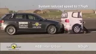 Euro NCAP AEB Test of Audi A3 Sportback e-tron 2014