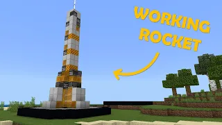 How to make a Working Rocket (survival friendly) - Minecraft Bedrock [MCPE, Win10, Console]