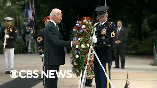 Biden lays wreath on Memorial Day at Arlington National Cemetery