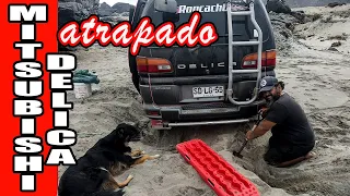 Mitsubishi delica ruta overland 4x4 E12 atrapados