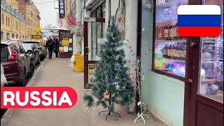 St  Petersburg Russia Walking Tour Russian Christmas market - 4K