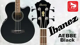 Акустический бас IBANEZ AEB8E Black (с подключением)