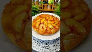Самый сочный карамельный пирог с персиками 👌