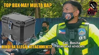 TOP BOX ISSUE IILEGAL ATTACHMENT NGA BA? | Col. Bosita | RSAP