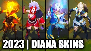 ALL DIANA SKINS SPOTLIGHT 2023 | League of Legends