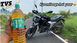 2023 tvs apache 160 4v bs6 e20 real life mileage test ⛽️ kya mileage hai yaar 😍@bikerroshangupta