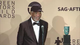 Morgan Freeman Backstage at the 2018 SAG Awards (Full Press Conference)