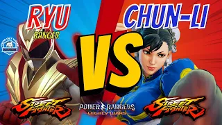 Power Rangers Legacy Wars Street Fighter Ryu Ranger Vs Street Fighter Chun li Gameplay