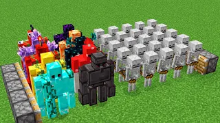 all golems and x1000 skeletons minecraft combined