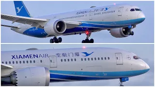 [4K] XIAMEN AIR BOEING 787-9 DREAMLINER LAX ARRIVAL - PLANE SPOTTING