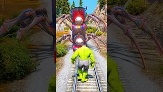 GTA 5 HULK SAVING SPIDER-MAN FROM CHOO CHOO CHARLES 🥺| #shorts