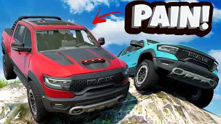 Surviving Terrible Stunts in an Insane TRUCK in BeamNG Drive Mods