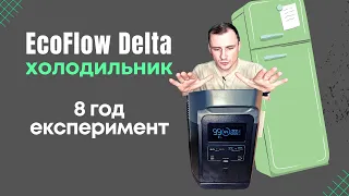 Ecoflow Delta і холодильник. 8 годин експеримент.