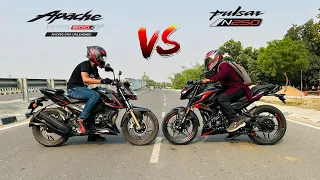 Apache RTR 200 4v vs Pulsar N250 || DRAG RACE ||