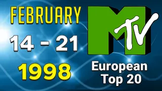 MTV's European Top 20 🎹 1998 February,14