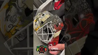 Goalie Mask Designs: Chicago Blackhawks goalie Alex Stalock #shorts