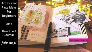 Art Journal Page Ideas For Beginners | June | How To Art Journal