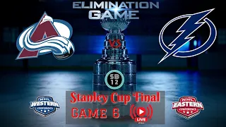 🔴COLORADO AVALANCHE vs. TAMPA BAY LIGHTNING - Live NHL Playoffs - GAME 6 - Play by play 06/26/22