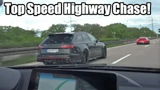 Top Speed Autobahn Chase! 750HP Audi RS6 vs 800HP Porsche 911 Turbo S vs 450HP BMW M2