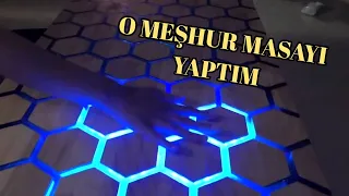 Epoksi ışıklı masa yapımı. Dokunmatik masa yapımı ( Epoxy light table making. Touch table making)#