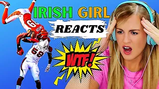 Irish Girl Reacts to NFL Defying Gravity