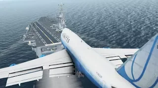 Big Planes Landing on an Aircraft Carrier [XP11]