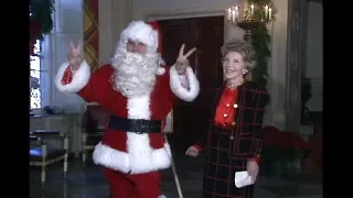 Nancy Reagan's Christmas Tour of The White House for the Press on December 12, 1988