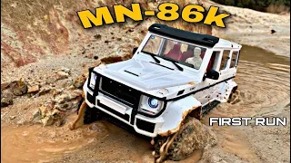 FIRST DAY OUT MN-86K 4x4 MN86KS RC CRAWLER MERCEDES BENZ G63 AMG 1/12 SCALE