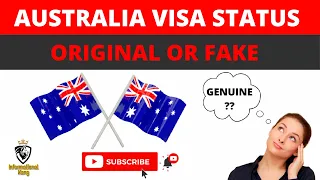 How to Check Australia Visa Status Original or Fake With Passport Number #australiavisa #myvevo