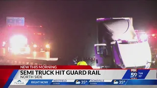 Police help free semi driver who hit I-465  guardrail