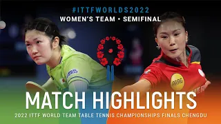 Highlights | Miyuu Kihara (JPN) vs Xiaona Shan (GER) | WT SF | #ITTFWorlds2022