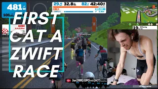 My FIRST EVER Zwift Cat A Race // The hardest race I've EVER done??