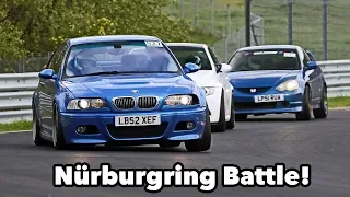 E46 M3 vs E92 M3 vs Integra Type R - Nürburgring Nordschleife Battle