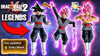 *NEW* LEGENDS ANIMATED GOKU BLACK UPDATE! - Dragon Ball Xenoverse 2 Transforming Goku Black Skills