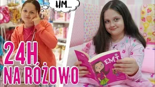 24 GODZINY NA RÓŻOWO 🎀 JEDZENIE + ZAKUPY + UBRANIA 😱