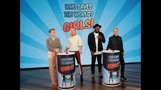 Scarlett Johansson & Brie Larson Play ‘Who Saves the World? Girls!’