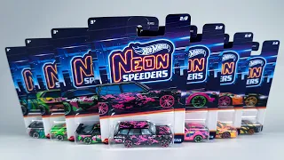 Unboxing Hot Wheels 2024 - Neon Speeders! JDM Nightlife