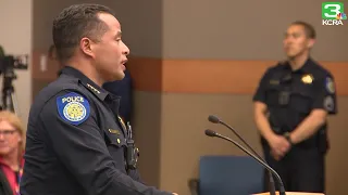 Sacramento police chief speaks after 84 arrested in protest