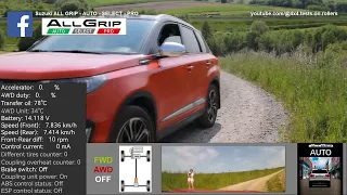 Dirt & stone road - AUTO mode - Suzuki Vitara  All Grip Select - 4x4 tests on rollers