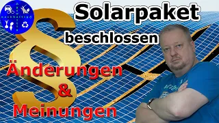 Habecks Solarpaket beschlossen - Das ändert sich jetzt - Meinungen