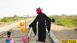 Beche Ko Bhoot Railway Track per le gya | Motivation | Comedy Video 2021 | S Plus |