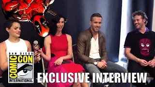 Ryan Reynolds, Morena Baccarin, TJ Miller & Brianna Hildebrand's DEADPOOL Interview (HD) SDCC 2015