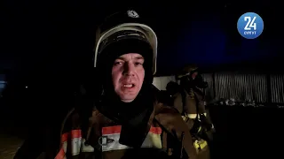 Крупный пожар тушили в Сургуте на производственной базе