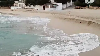 ❗ Mallorca/Cala Ratjada ❗Der So'n Moll wird immer schmaler.Durch hohe Wellen viel Sand verloren❗