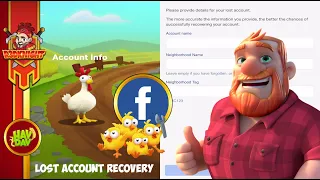 Hay Day - Lost Account Recovery / Facebook