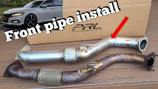 PRL 3" Front Pipe 2018-2021 Honda Accord 2.0t  | Installation, Cold Start & Revs