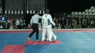 European Taekwondo Championships 2008 Rome over 84 kg Italy vs Serbia Round 1