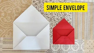 Easy Origami Envelope Tutorial / Envelope Making With Paper [NO Glue Tape and Scissors]